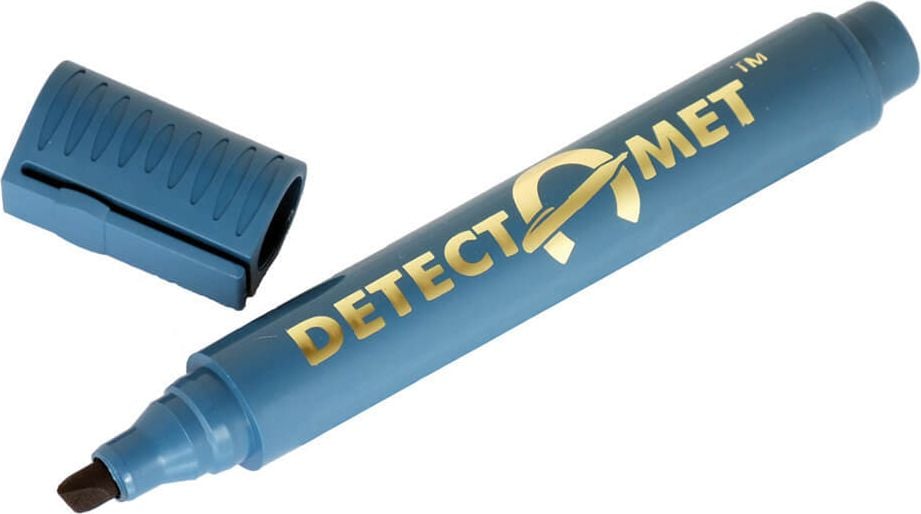 Permanentmarker Detectamet, detektierbar, Schaftfarbe blau, Keilspitze, rot