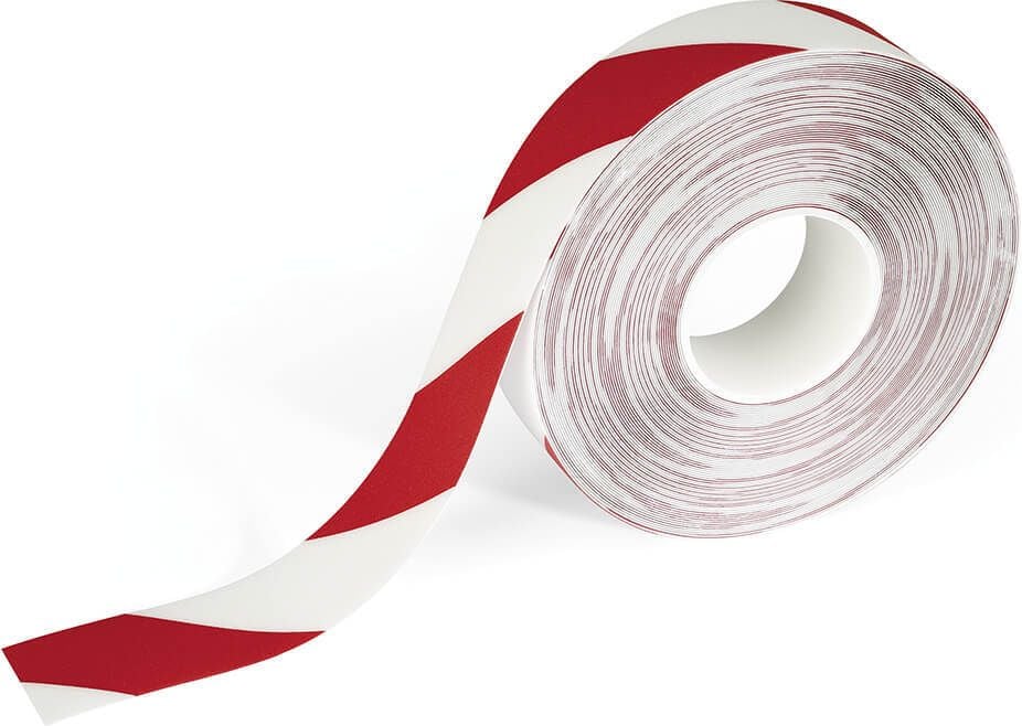 Sicherheitsmarkierungsband Durable DURALINE STRONG 1726, 50mm x 30m, 0,7mm stark (700my), PVC, rot/weiß