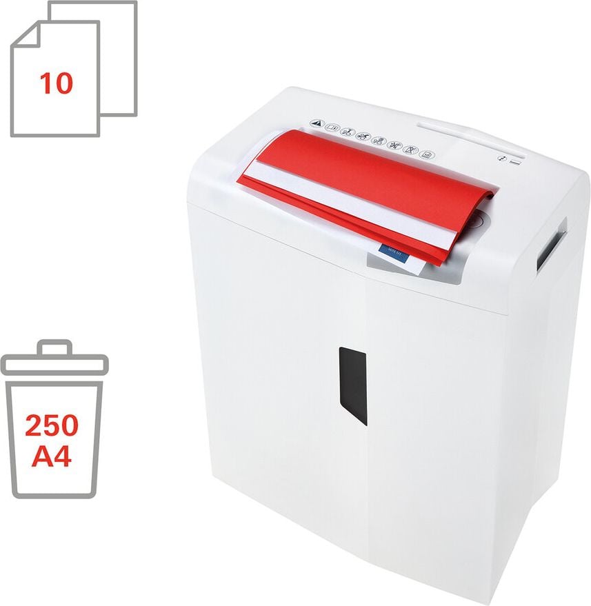Aktenvernichter HSM shredstar X10 1045111, 4,5x30mm Partikelschnitt, ca. 10 Blatt, 20 Liter Behälter