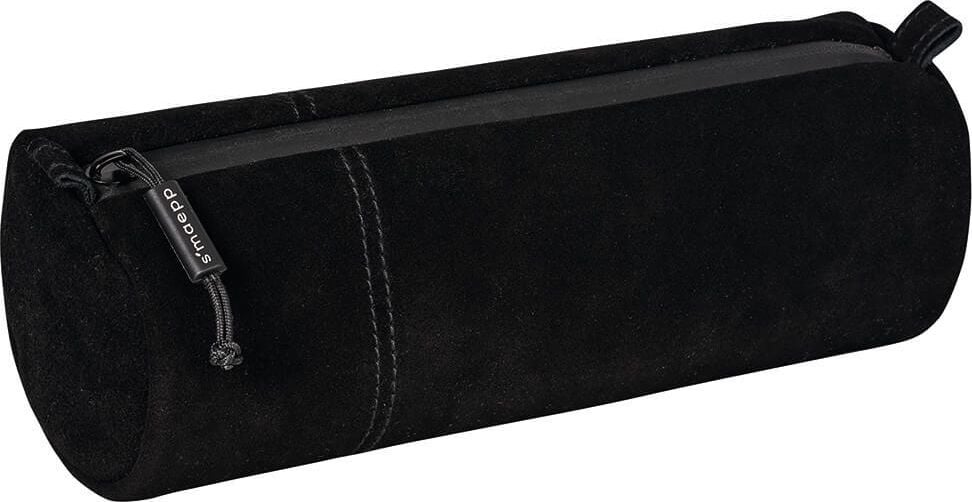 Federmappen Brunnen Schlampermäppchen smaepp M 10-49222, rund, 22x8cm, Wildleder, Innenfutter,
Reißverschluss, gummierter Zipper, schwarz