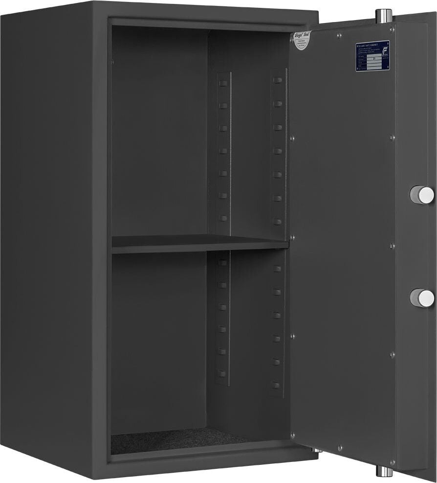 Möbeleinsatztresor Format MT 4 112328-60000, 74x40,5x38,5cm, 41kg, Doppelbartschloss, Sicherheitsstufe S1 gemäß EN 14450, 89 Liter Volumen, dunkelgrau