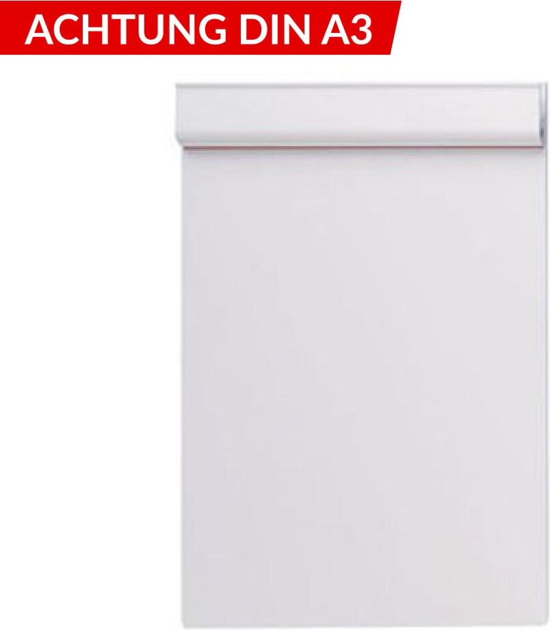Klemmbretter Maul 2318102, A3, Kunststoff, Klemme Schmalseite, weiß
