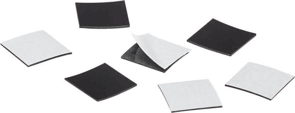 Magnetplättchen Magnetoplan Takkis 15502, 20x20mm, selbstklebend, schwarz,
Pack 60 Stück auf Blisterkarte