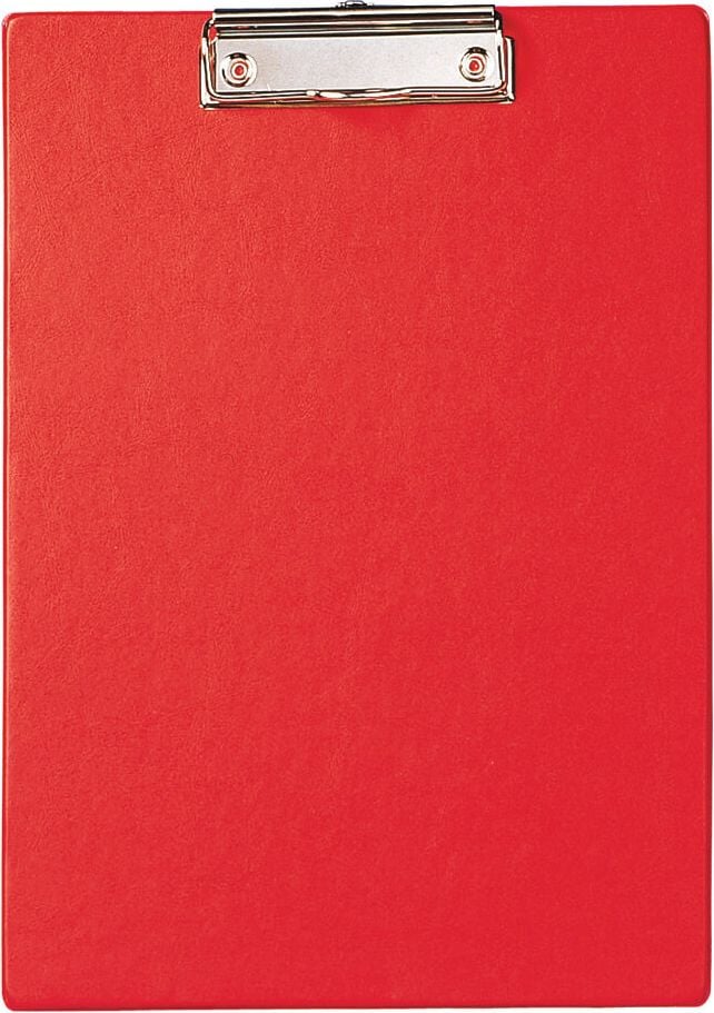 Klemmbretter a-series, A4, Karton folienkaschiert, Bügelklemme, Aufhängeöse, rot