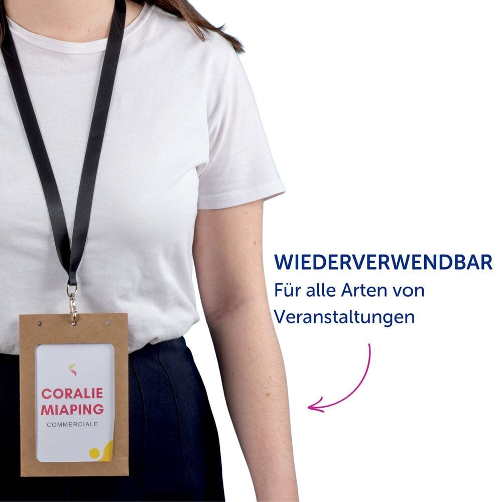 Namensschilder Avery Zweckform 4839XL, 105x148mm, Lochung (ohne Clip+Band), Pack 50 Stück