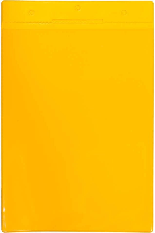 Gitterboxtaschen tarifold Kennzeichnungshülle 16100, A4 hoch, variable Befestigung, PVC,
Pack 10 Stück, gelb