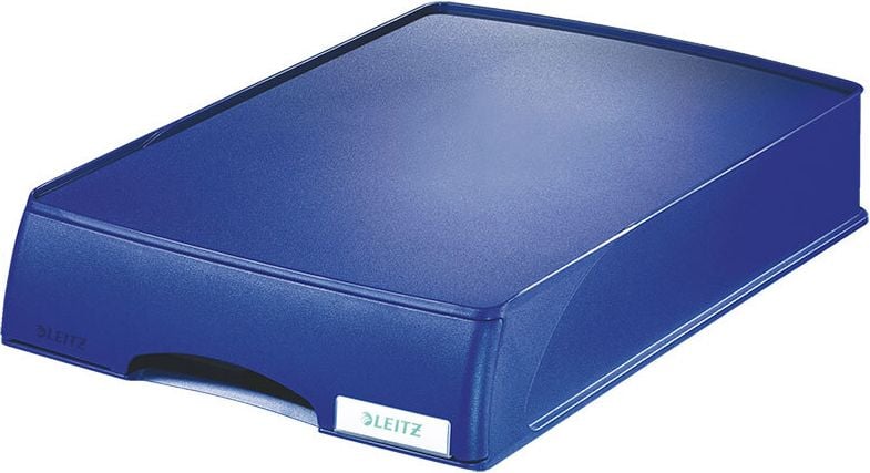 Ablagekorb Leitz Plus Briefkorb-Schublade 5210, A4, 7cm hoch, Polystyrol (PS), mit Schublade, blau