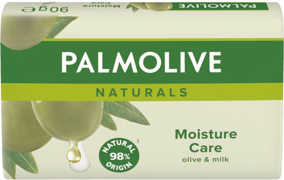 Handseife Palmolive Olive & Milch, Seifenstück, 90g, parfümiert, rechteckig