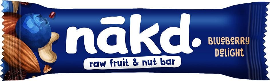 Müsliriegel nakd Blueberry Delight 75512, Raw Bars, einzeln verpackt, Pack 18 Stück je
35g