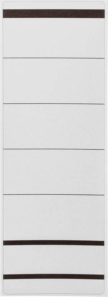 Rückenschilder Corona, breit/kurz, weiß, selbstklebend, Pack 10
Stück