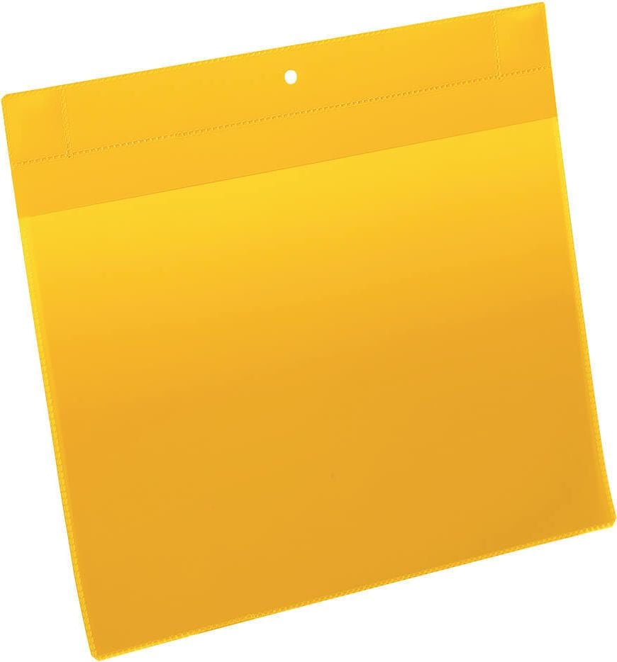 Kennzeichnungstaschen Durable Neodym 1748, 297x210mm (A4 quer), magnetisch, farbig, Pack 10 Stück, gelb
