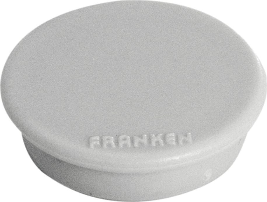 Magnete Franken HM20, 24mm Durchmesser, 7mm hoch, 300g
Tragfähigkeit, Pack 10 Stück, grau