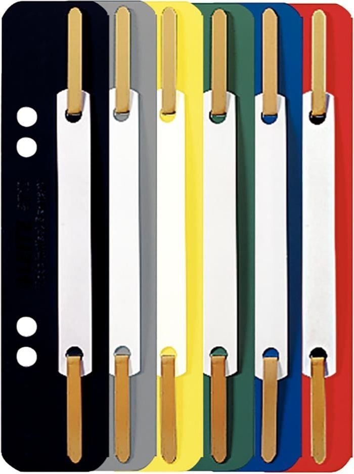 Heftstreifen Leitz 37100099, 35x158mm, Kunststoff, Kunststoffdeckleiste,
sortiert, Pack 250 Stück