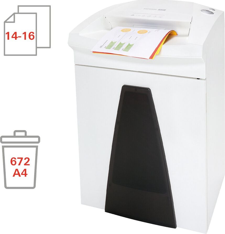 Aktenvernichter HSM Securio B26 1803111, 4,5x30mm Partikelschnitt, ca. 14-16 Blatt, 55 Liter Behälter