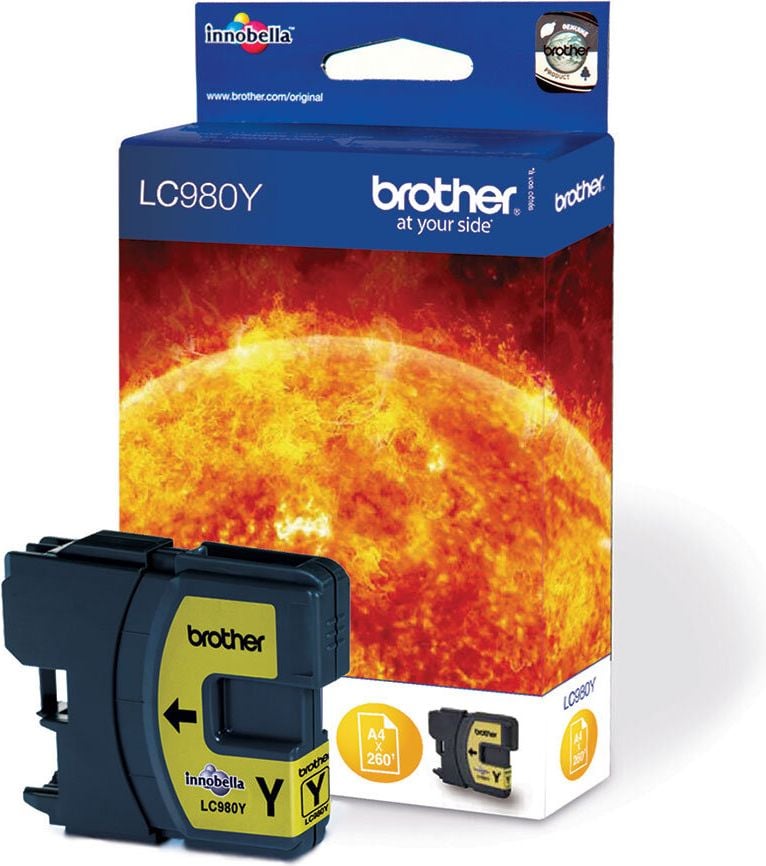Brother Tintenpatrone LC-980Y, yellow, 260 Seiten