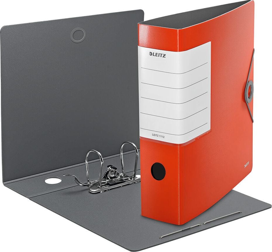 Ordner A4 Leitz Solid 1112, 82mm, Polyfoam, A4, 8,2cm Rücken, 180 Grad, Kunststoff, rot