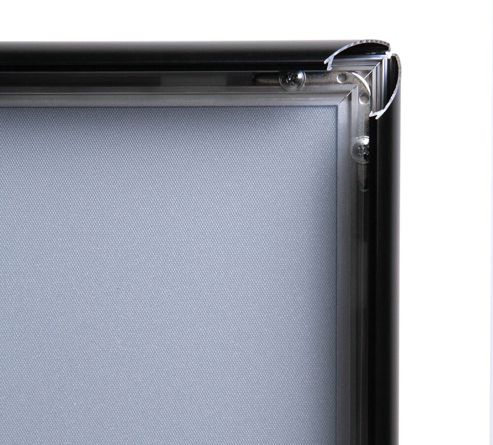 Plakatrahmen Showdown Displays Klapprahmen KRA1G25C, A1, 25mm Aluminium-Klapprahmen farbig, 625x875mm, schwarz