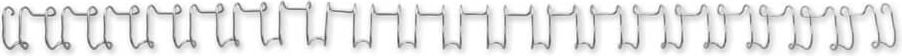 Drahtbinderücken GBC MultiBind 8mm, A4, 21 Ringe, silber, Pack 100 Stück, silber
