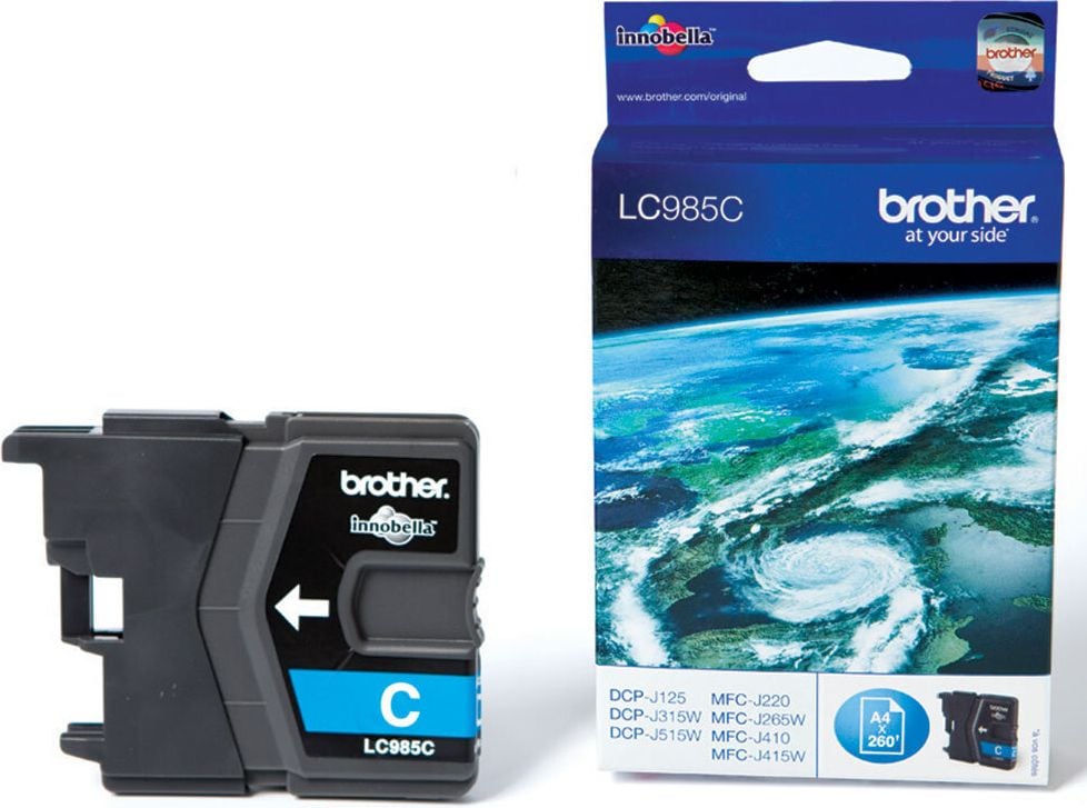 Brother Tintenpatrone LC-985C, cyan, 260 Seiten