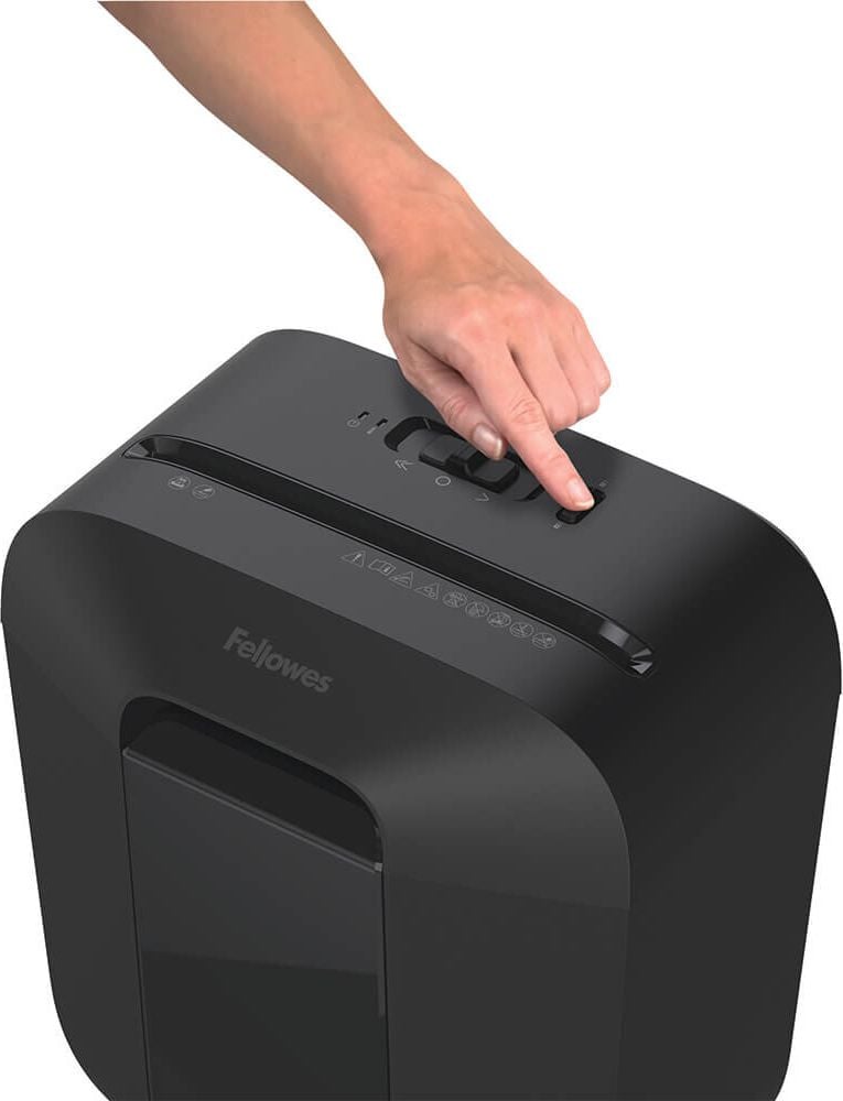 Aktenvernichter Fellowes Powershred LX25M 4170601, 4x12mm Mini-Partikelschnitt, ca. 6 Blatt,
11,5 Liter Behälter
