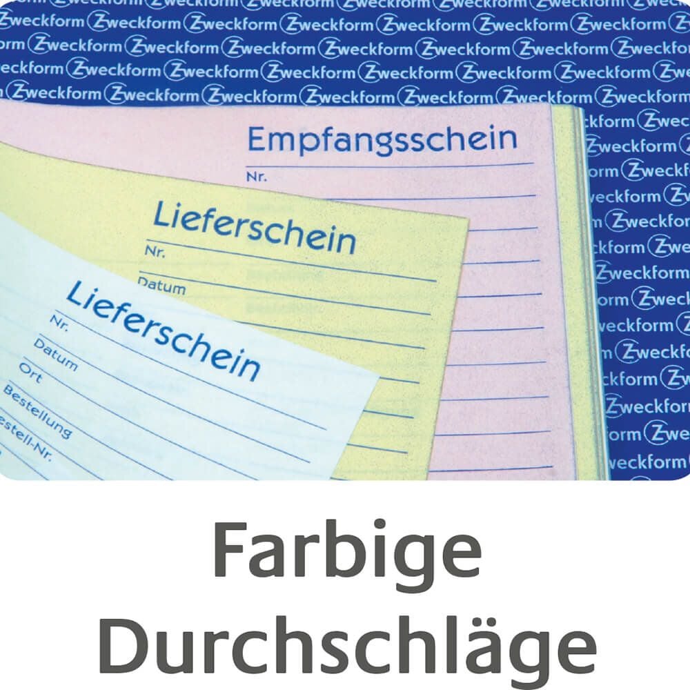 Rechnung Zweckform 1730, DIN A5 hoch, selbstdurchschreibend, Block
2x40 Blatt