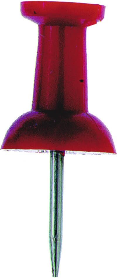 Pinnwandnadeln Alco 660, Einzelfarben, Pack 20 Stück, rot