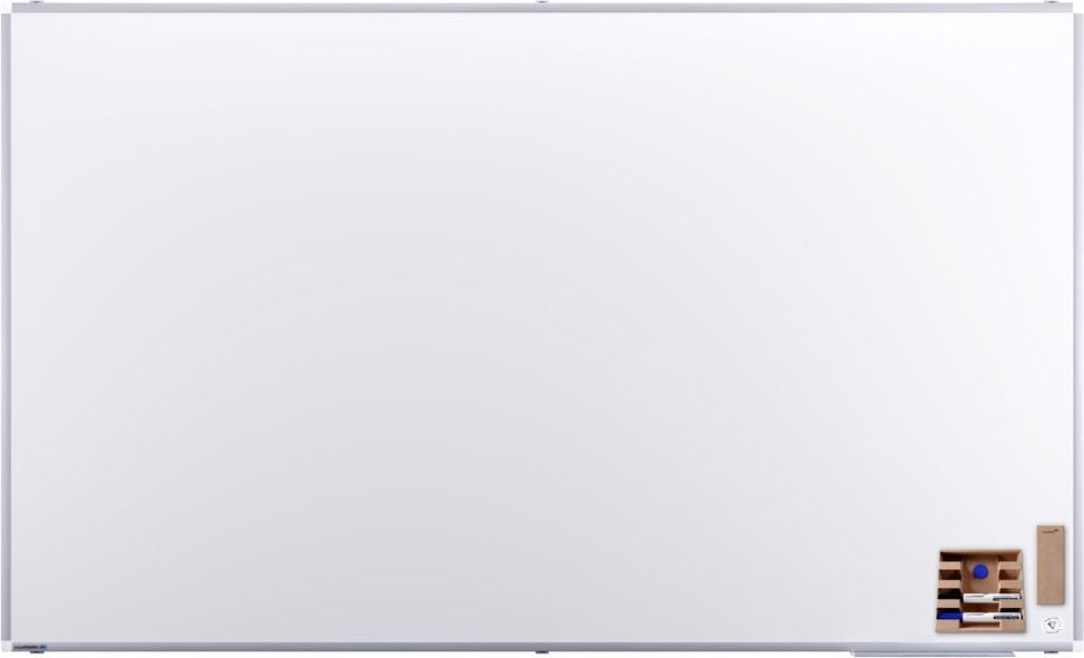Whiteboard Legamaster Premium Plus 7-101075, 120x200cm, emailliert, trocken abwischbar, Aluminiumrahmen, Wandaufhängung, inkl. Zubehör, FSC, EU Ecolabel
