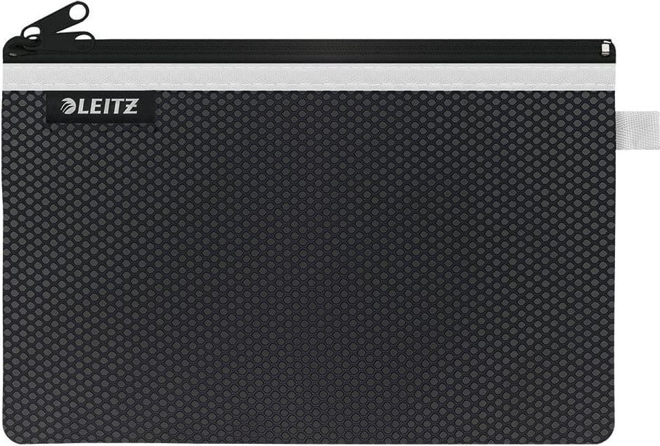 Kleinkrambeutel Leitz WOW Traveller Zip-Beutel L C5 4013, 23x15cm, Reißverschluss, 2 Fächer, Nylon, schwarz