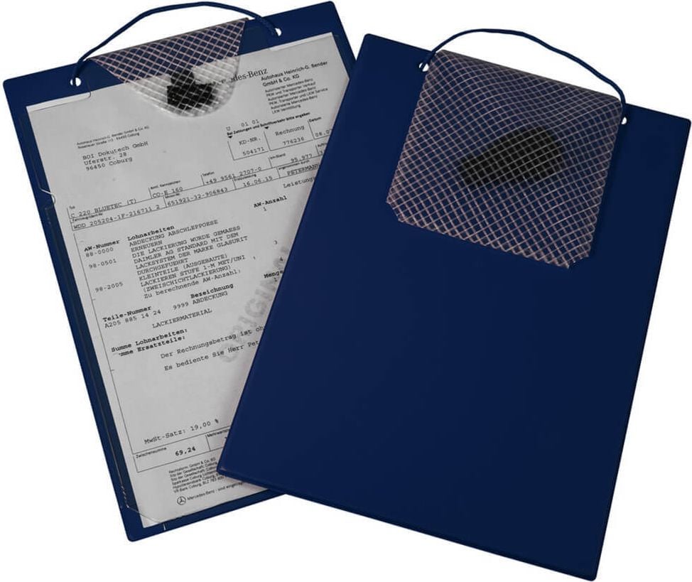 Auftragstasche Eichner Turbo, A4, Dokumentenfach mit Dehnfalte,
Schlüsselfach mit Klettverschluss,
Hängekordel, farbig, blau