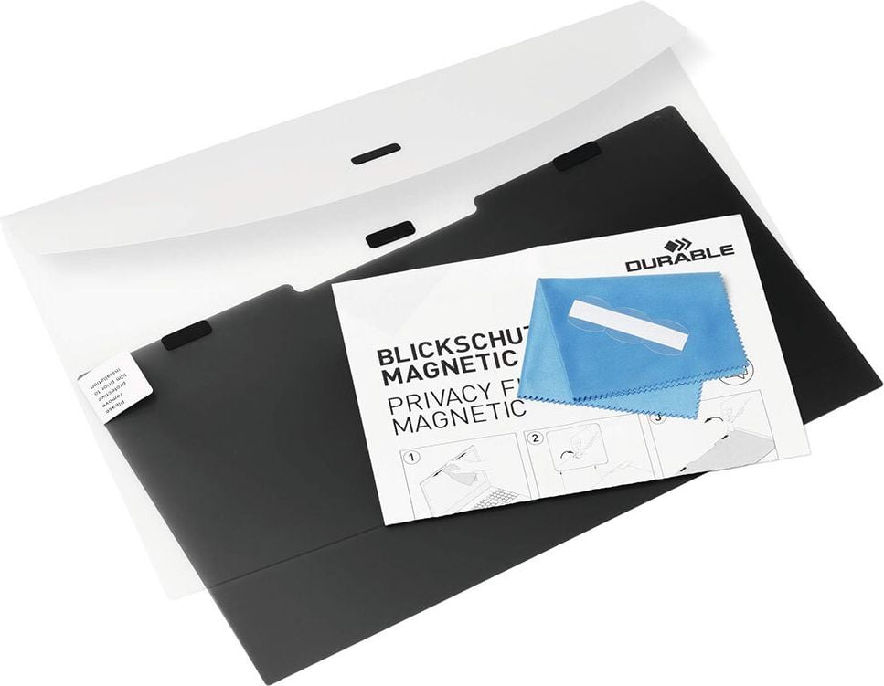 Blickschutzfilter Durable MAGNETIC 513857, für 14 Zoll Laptops, 16:10, 35,56 Diagonale, Filterformat: 302 x 198mm (BxH), magnetisch, anthrazit/grau