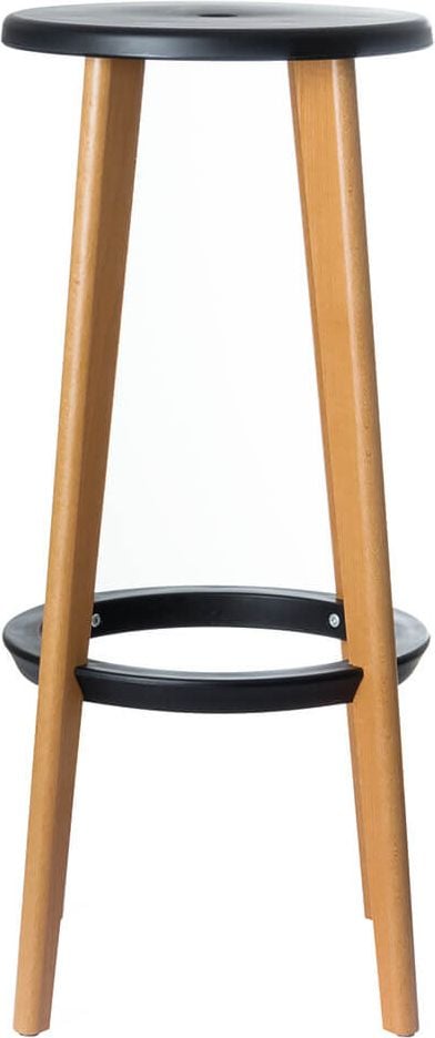 Barhocker Paperflow Woody THWOOD.23, 76cm Sitzhöhe, 4-Bein-Gestell, Set 2 Stück, schwarz