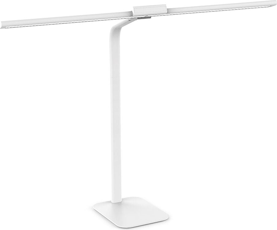 LED-Schreibtischleuchte Unilux STRATA base 40018844, 18 W, LED (warmweiß-tageslichtweiß), 2235lm, 5 Farbtemperaturen, dimmbar, USB-Ladefunktion, Standfuß, weiß