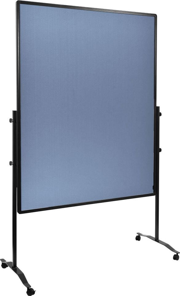 Moderationstafeln Legamaster Premium Plus mobil, Tafel: 150x120cm (HxB), einteilig, pinnbarer
Filz farbig, höhenverstellbar, Standfuß mit
Rollen, Flipchart-Haken, blau