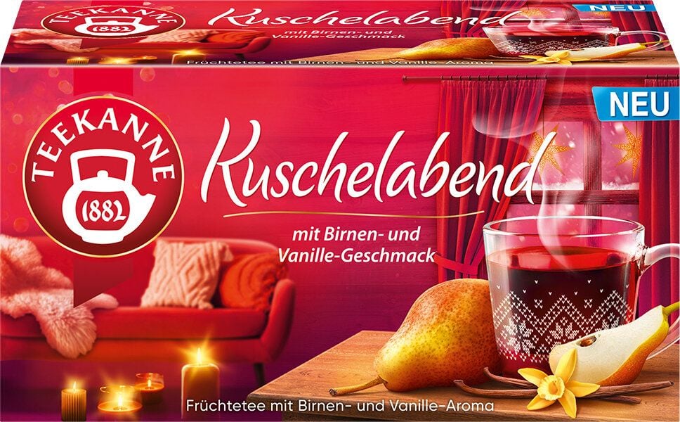 Tee Teekanne Wintertee Kuschelabend 8085, Beuteltee, Pack 18 Beutel à 2,25g