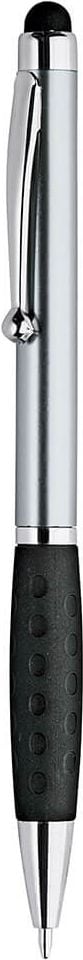Kugelschreiber Cambridge 92926, Drehmechanik, Mine: M, Schreibfarbe blau,
Touchfunktion, silber