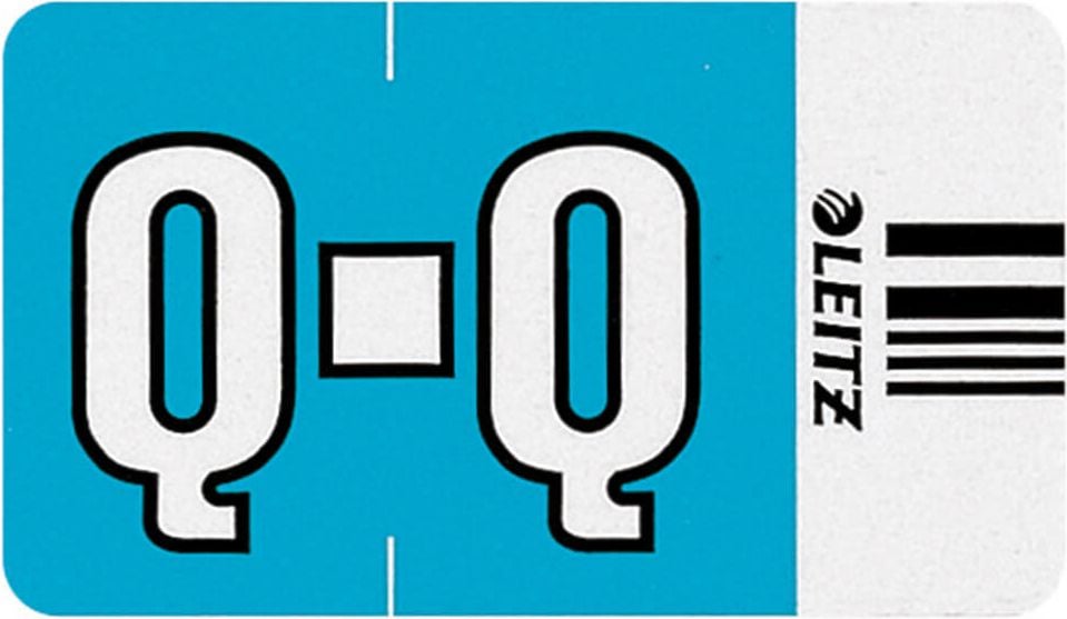 Buchstabensignale Leitz Orgacolor 6626-10, Q, blau, auf Rolle, Pack 250 Stück