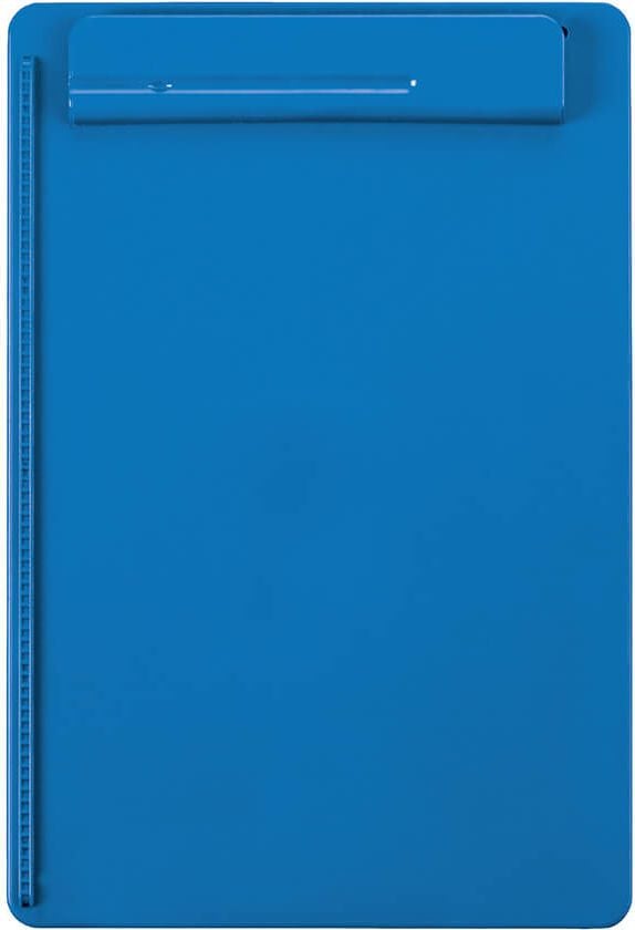 Klemmbretter Maul MAULgo Recycling 23251, A4, 85% recycelter Kunststoff, Papieranschlag
links, Klemme kurze Seite, Blauer Engel, blau
