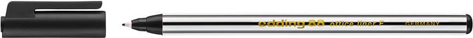 Fineliner Edding 88 office fineliner F, ca. 0,6mm, Kunststoffspitze, schwarz