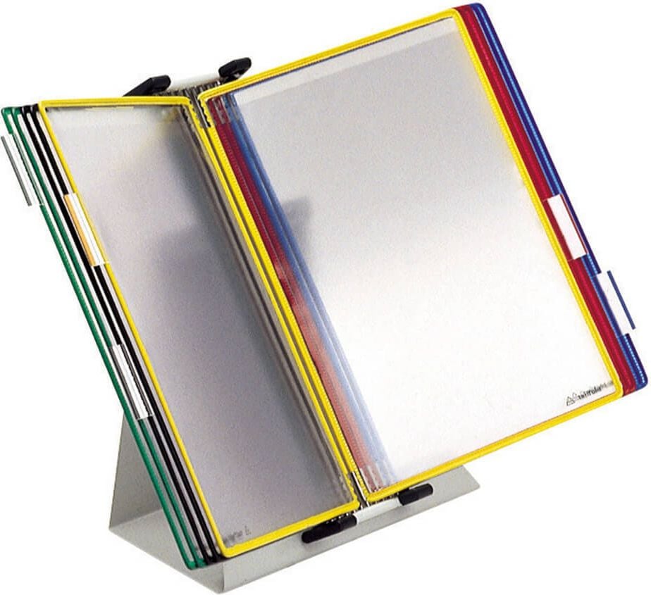 Sichttafel-Tischständer tarifold Metall 434109, Tafelträger, 10 Sichttafeln A4 sortiert, 5
Aufsteckreiter