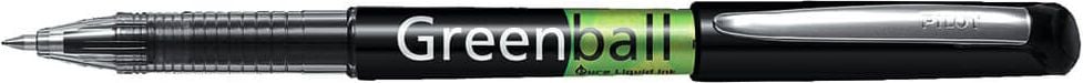Tintenroller Pilot Greenball begreen BL-GRB7-BG 2222, ca. 0,4mm, nachfüllbar, Edelstahlspitze,
Kappe mit Clip, Gehäusefarbe=Schreibfarbe, schwarz