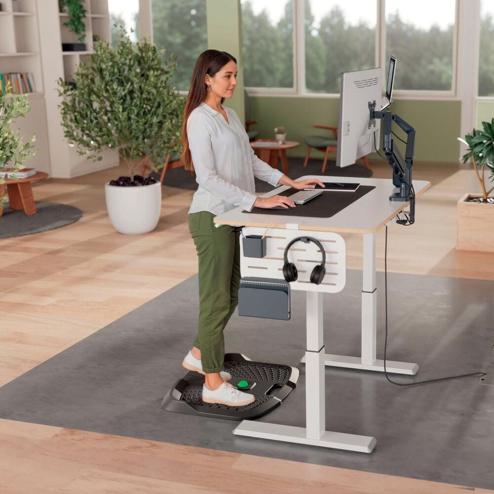 Anti-Ermüdungsmatten Leitz Ergo Active 53730089, 60,5x6x68,1cm, unterschiedliche Massagezonen, Schaumstoff, Tragegriff, dunkelgrau, dunkelgrau
