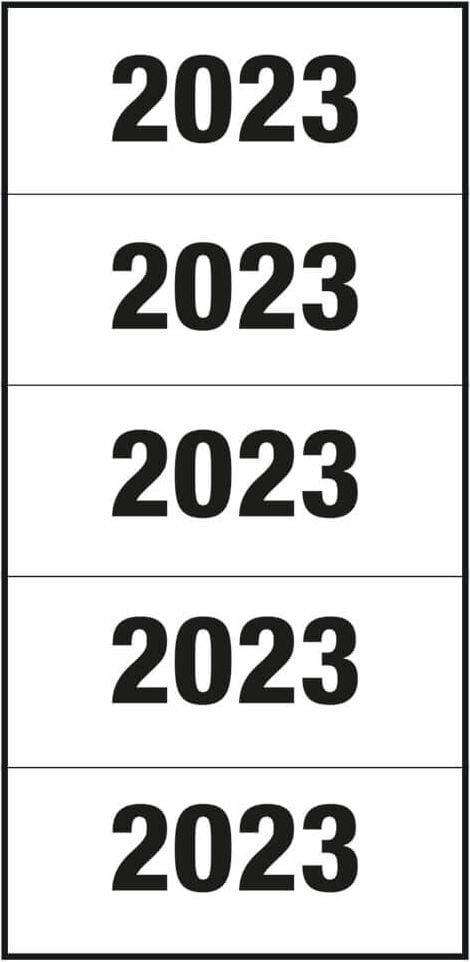 Inhaltsschilder für Ordner 2023 Herma 1683, weiß, 60x26mm Beutel 100 Stück