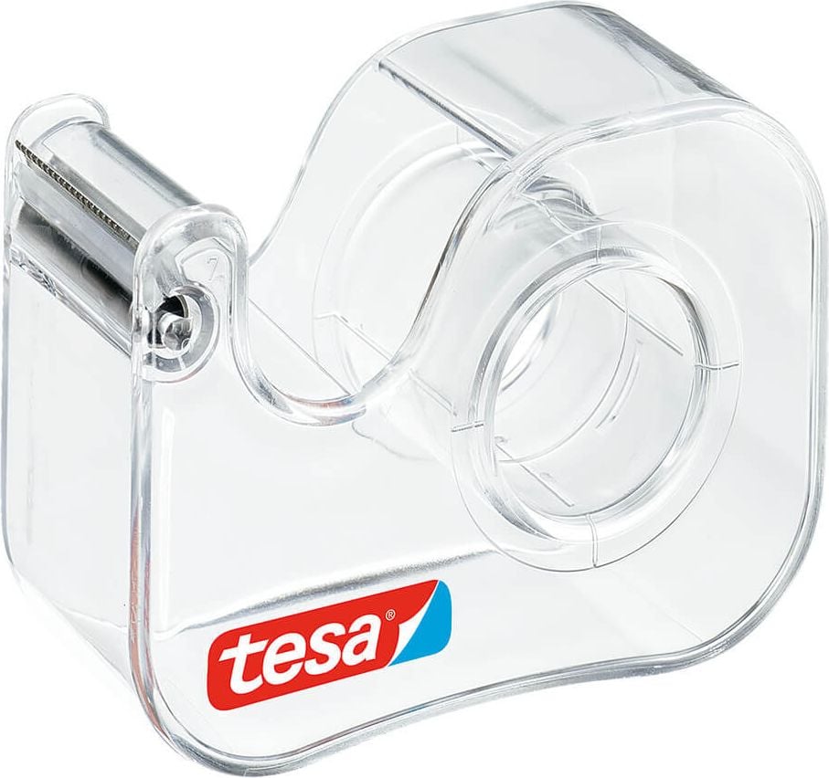 Klebefilmabroller Tesa Easy Cut 57447-00001-00, Handabroller, bis 19mm/10m, ohne Rolle,
transparent