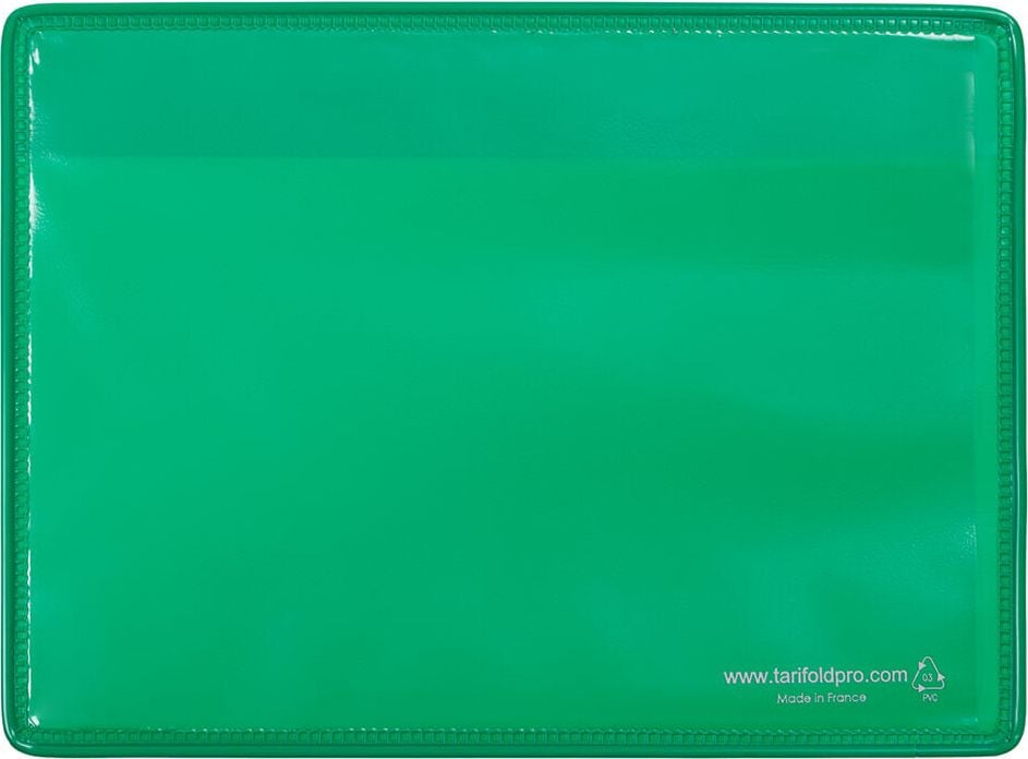 Kennzeichnungstaschen tarifold Kennzeichnungshülle 16604, A4 quer, magnetisch, PVC verstärkt,
Pack 10 Stück, grün