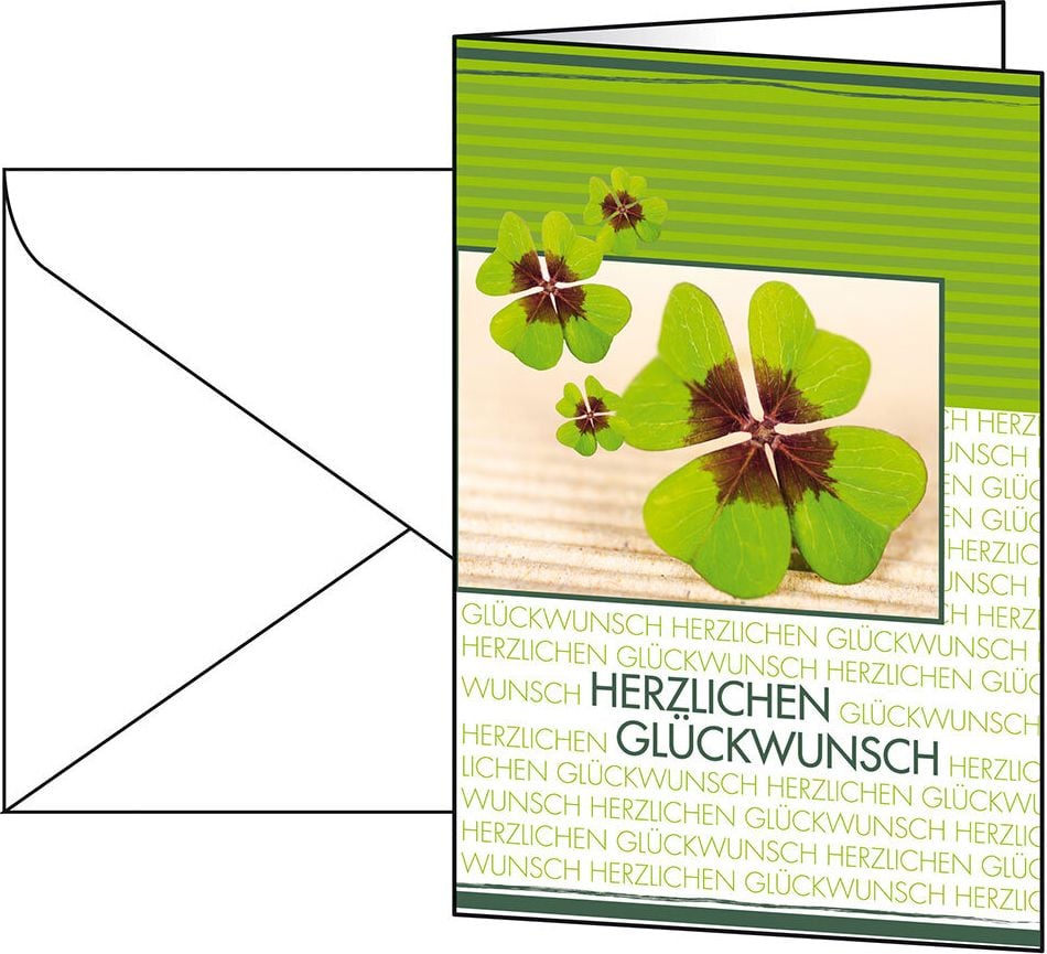 Glückwunschkarten Sigel DS004, Faltkarten 115x170mm, Fortune, Pack 10
Karten/10 Umschläge