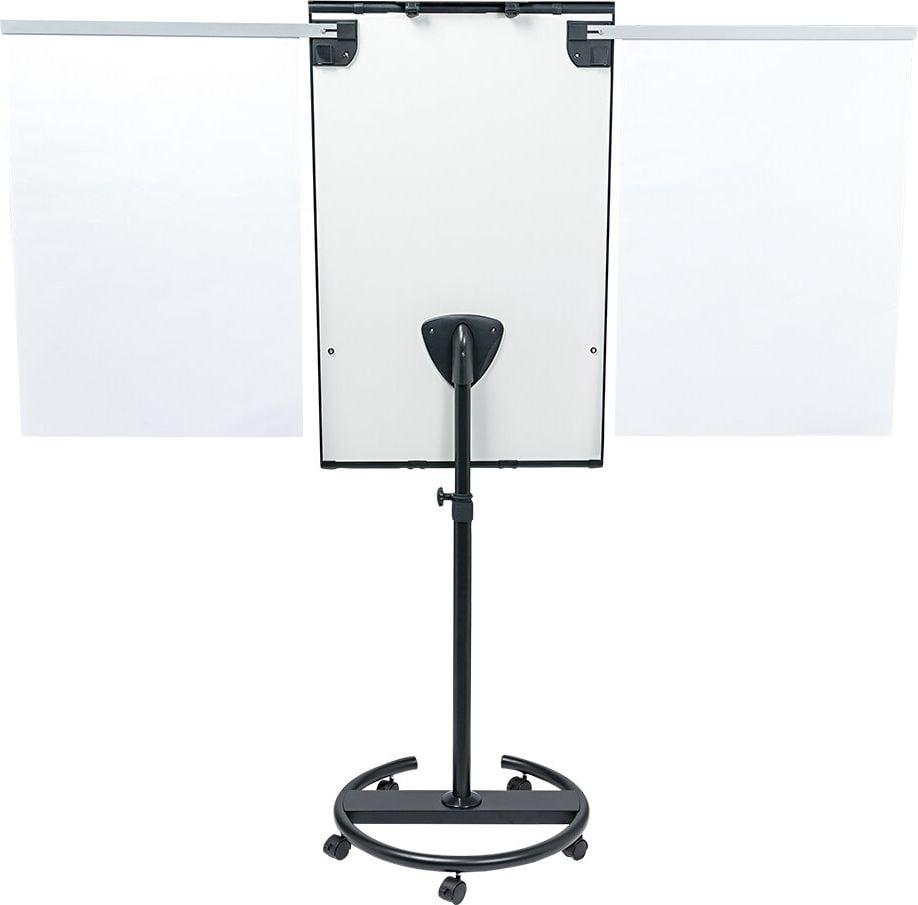 Flipchart Legamaster SKETCH PRO 7-153610, Tafel 68x105cm, 2 Seitenarme, Einbeinstativ mit Rollen, schwarz, inkl. Block + Stifte