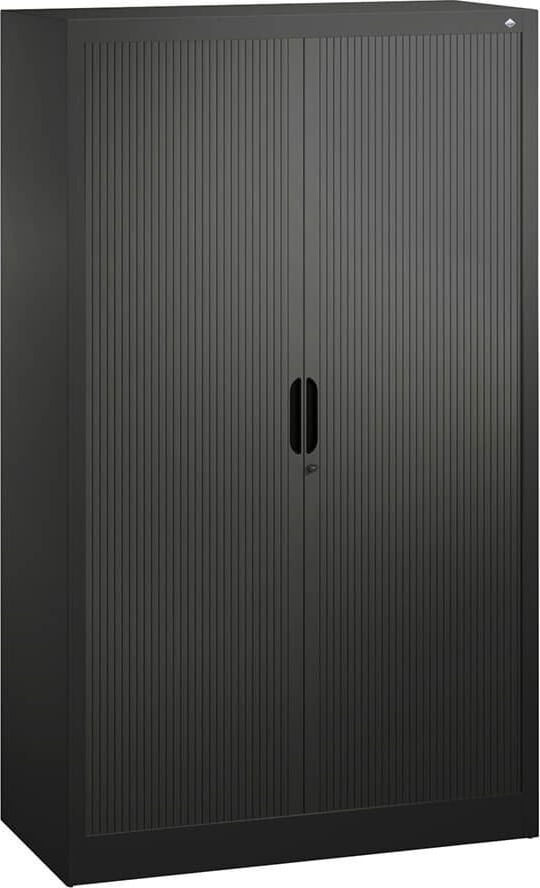 Aktenschrank CP Omnispace 3212-00, 100x166x42cm (BxHxT), 2 Querrollläden,
3 Fachböden, 4 Ordnerhöhen, anthrazit