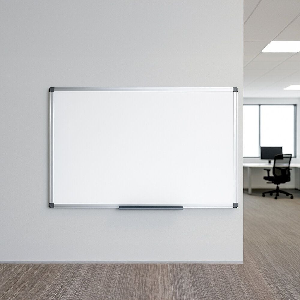 Whiteboard a-series AS1216, 60x90cm, lackiert, trocken abwischbar,
Aluminiumrahmen, Ablageleiste, Wandaufhängung