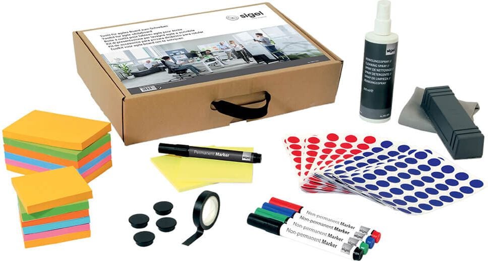 Whiteboard Sigel Meet up Bundle Wall rail MUB05, 90x180cm, lackiert, trocken abwischbar,
freistehend/Wandanlehnung