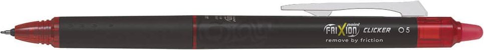 Tintenroller Pilot FriXion Point Clicker BLRT-FRP5 2278, ca. 0,3mm, radierbar, Druckmechanik,
Gehäusefarbe schwarz, rot